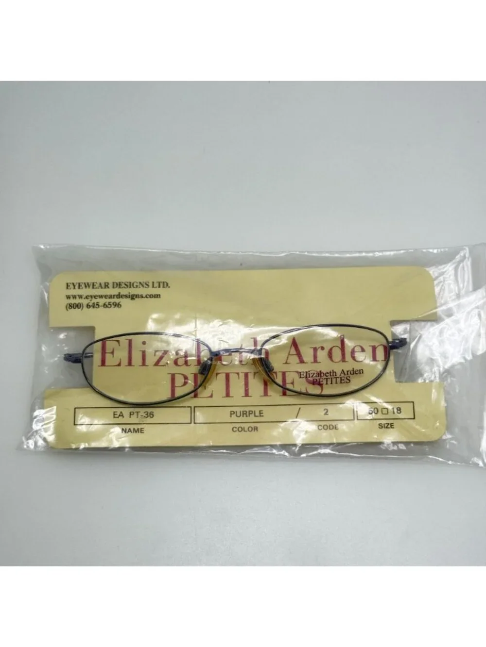 Elizabeth Arden PT-36-2 Purple Eyeglasses Eye Glasses Frames 50-18-135